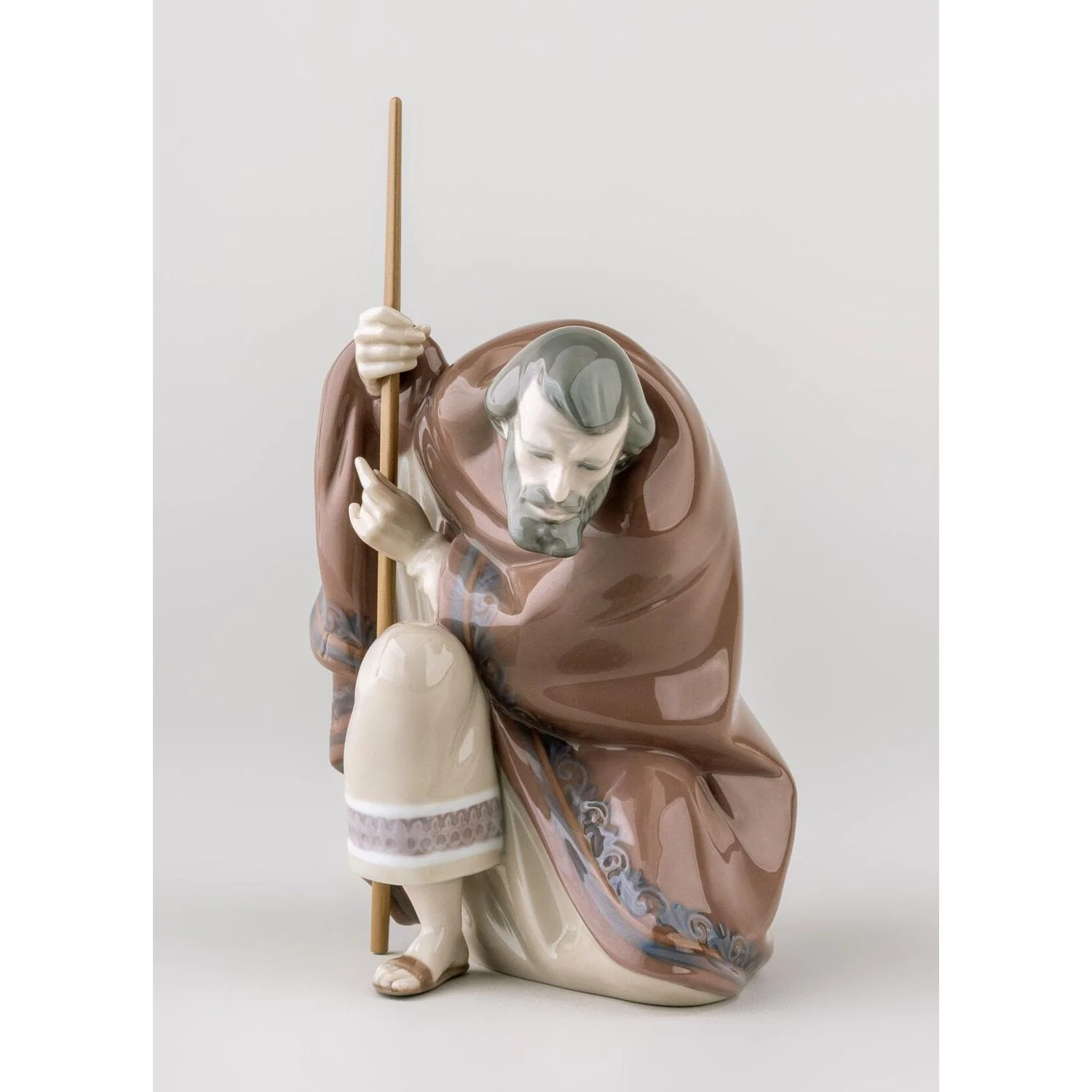 LLADRO' Figurina Natività San Giuseppe II 22x14cm Porcellana - Image 4